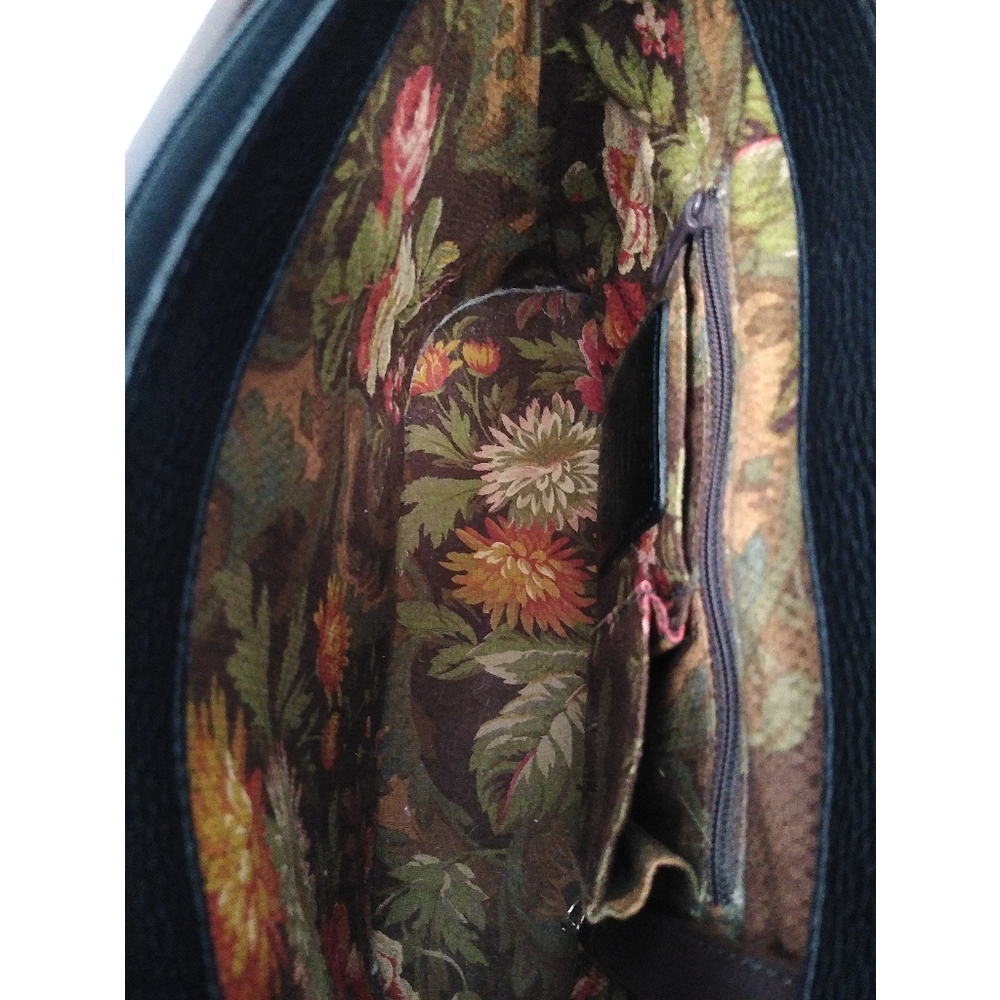 Vintage Brighton Leather Shoulder Bag Black Brown - Picture 7 of 12